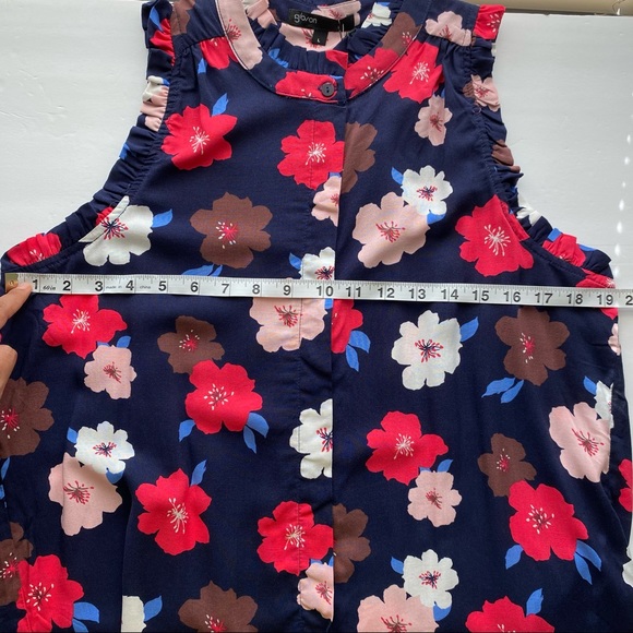 Gibson Barbara NWT Floral Sleeveless Top Large - Picture 3 of 6